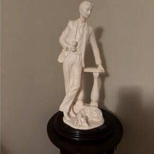 Refined Cream Ceramic Gentleman Sculpture